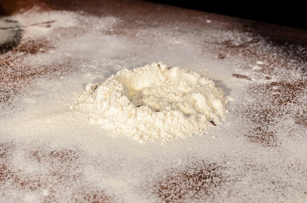 Dough preparation for baking.