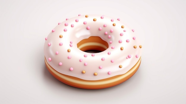Фото Пончик глазурь сладкий крем узор 3d реалистичный
