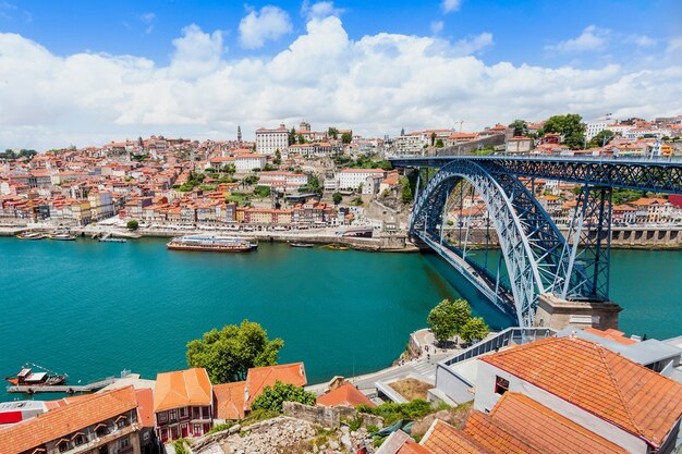 Douro river and traditional boats in Porto, Portugal