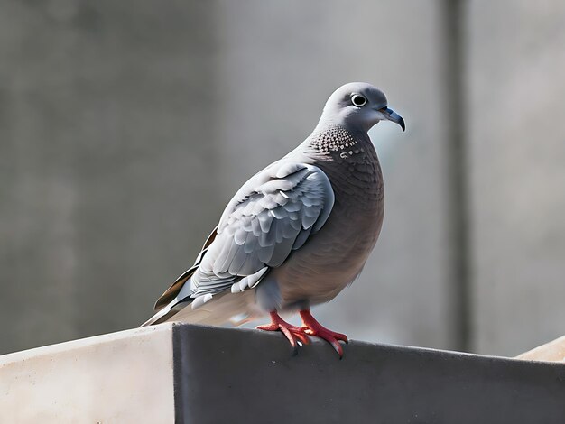 Dove bird is standing on a ledge 2 generated by ai