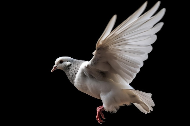 dove flying on an isolated background