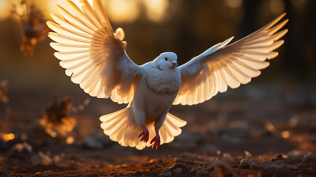 Dove Flying