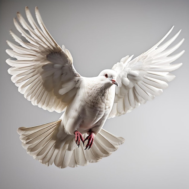 Photo dove of purity in the flying