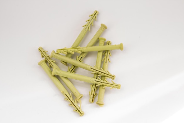 Dowels on a white background