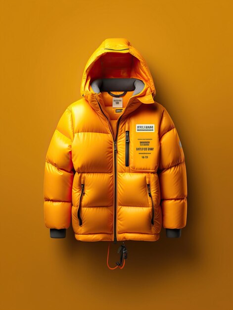 Photo down jacket products packaging design blackcolourful col