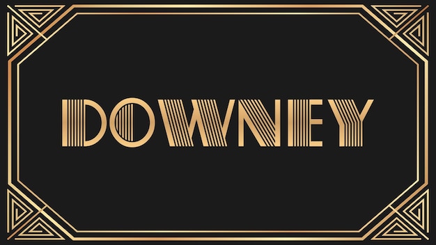 Downey Jazz Gold Text