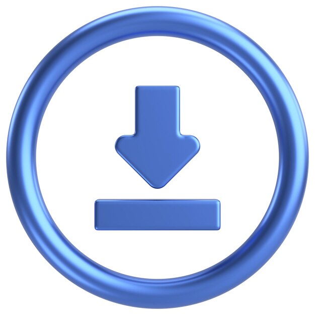 Download button Download icon 3D illustration