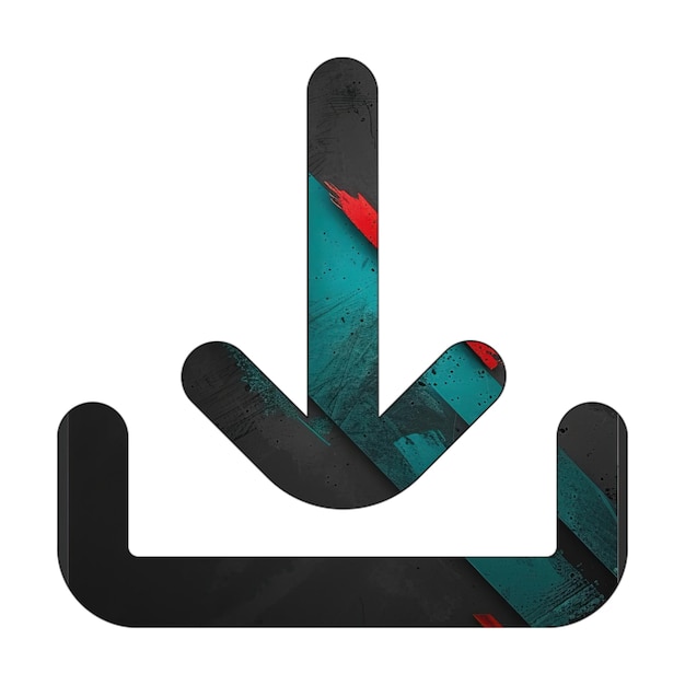 Download icoon diagonaal zwart groen rood