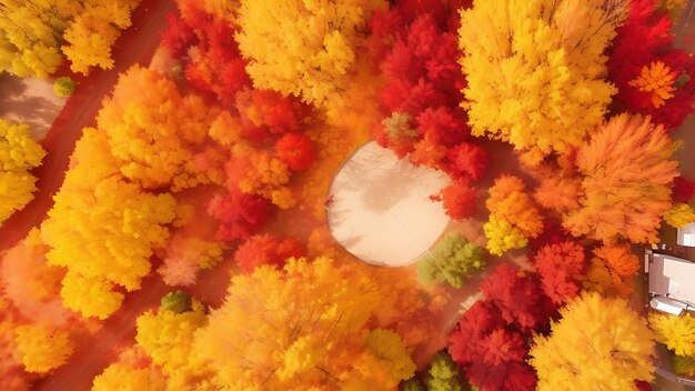 Download Vibrant Autumn Landscape van boven naar beneden