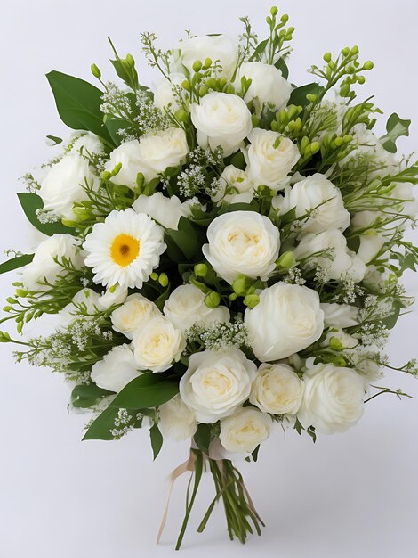 Download WellEquipped Flower Bouquet on Soft White Background