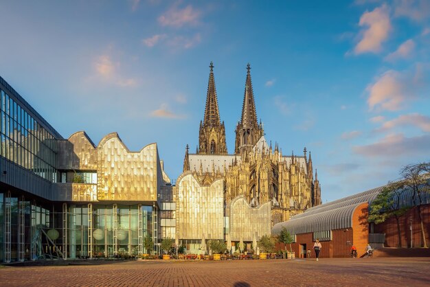 Downtown Cologne city skyline cityscape of Germany