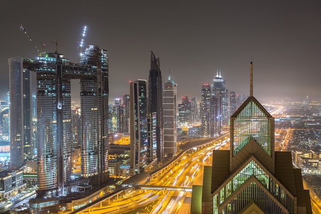 Downtown Dubai at night