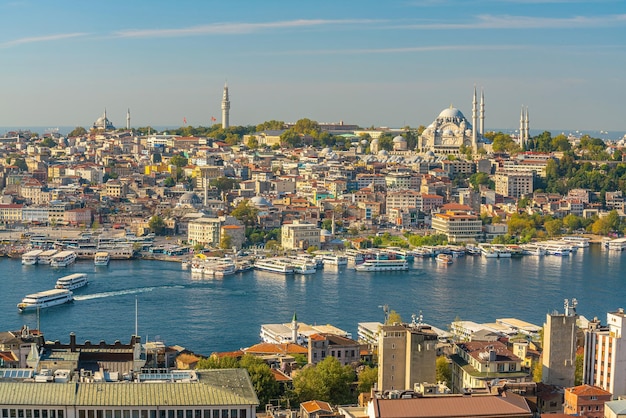 Downtown Istanbul cityscape of Turkey
