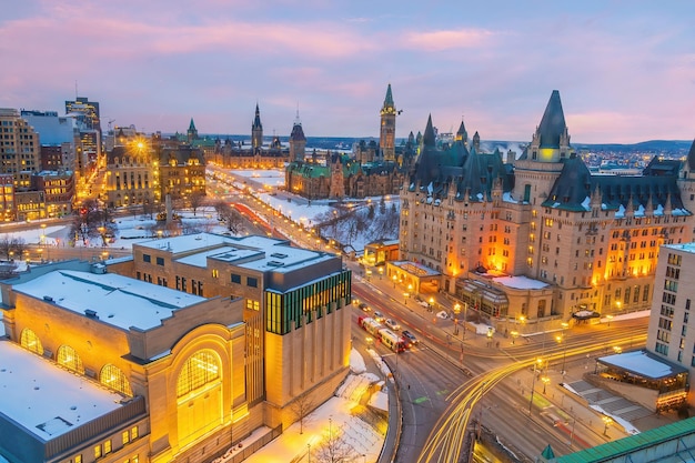 Downtown Ottawa skyline stadsgezicht van Canada