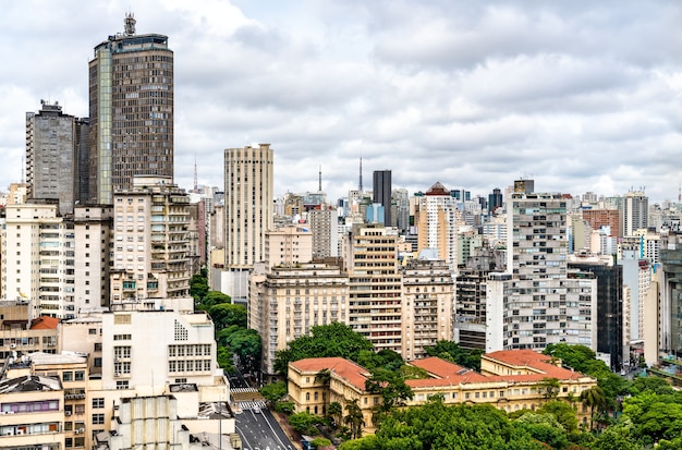 Downtown San Paolo cityscape in Brazil