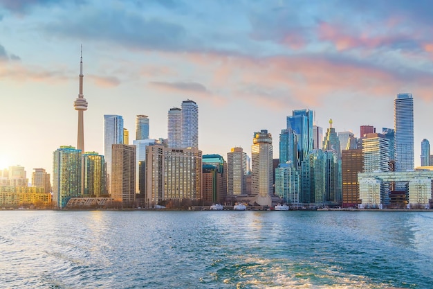 Photo downtown toronto city skyline cityscape of canada