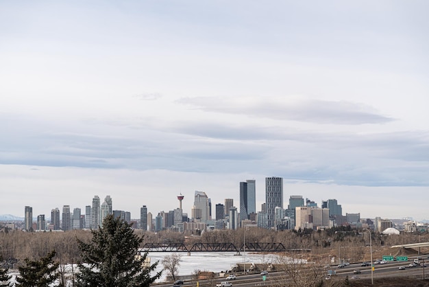 Downtown zakenwijk Calgary Skyline