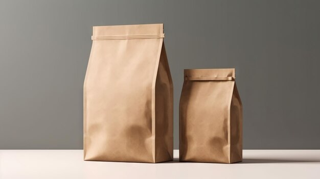 Doy pack paper mockup coffee package
