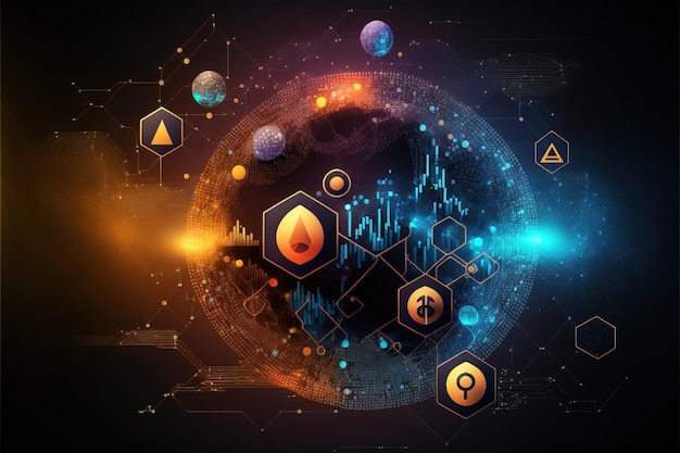 Draadloos netwerk en verbindingstechnologie concept met abstracte stadsachtergrond