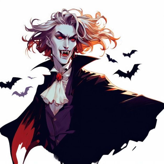 Dracula Halloween illustration