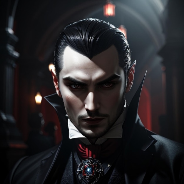 Premium AI Image | Dracula with his big theeth