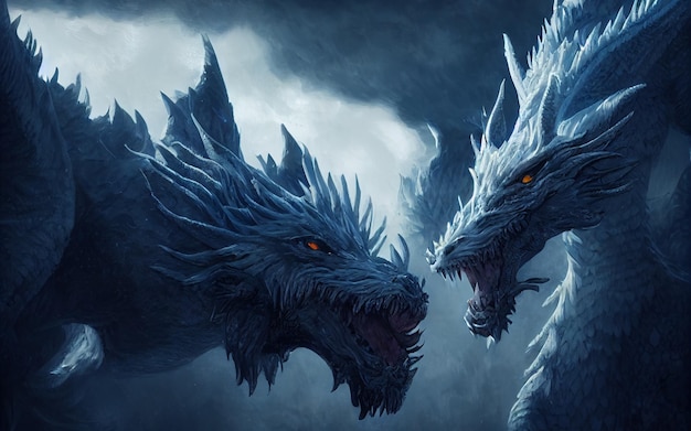 dragon, abstract design