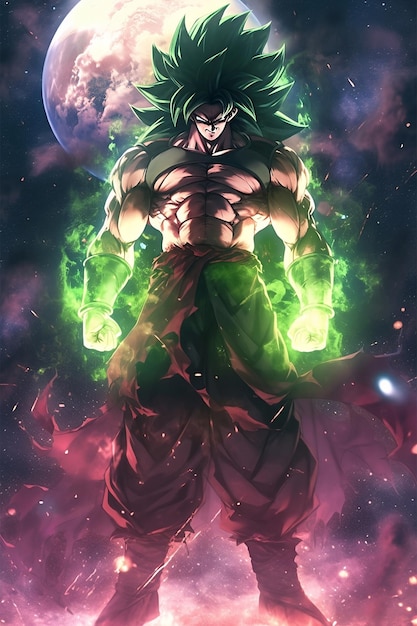 Dragon ballZ character surrounded by flame