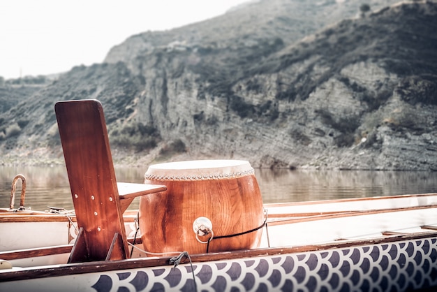 Dragon boat drum used to pace paddlers