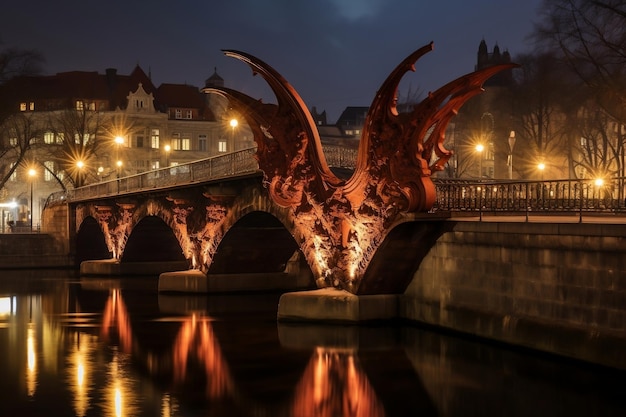 Dragon Bridge Zmajski Most Pinnacle of Ljubljana Identity Generative AI