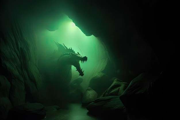 Dragon in the cave Generative AI