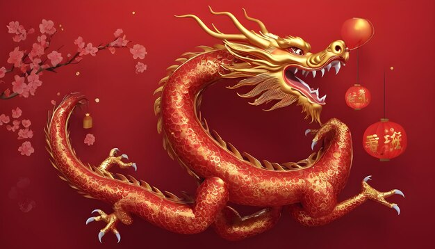 写真 中国のドラゴン新年