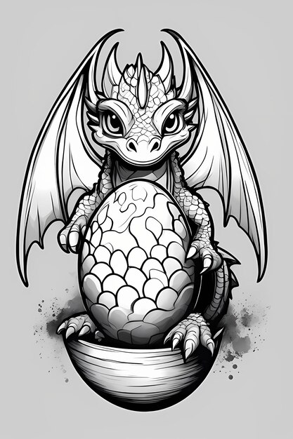 Photo dragon coloring page coloring book pages