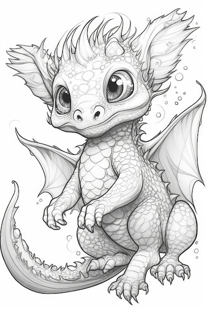 Dragon Coloring Pages for kids and adults