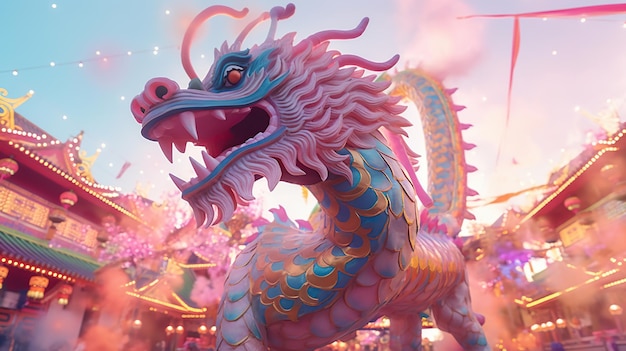 Dragon Dance Festival nieuwe maanjaar Generatieve AI