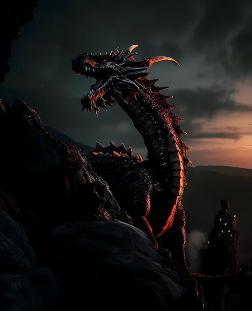 Photo the dragon of darkness