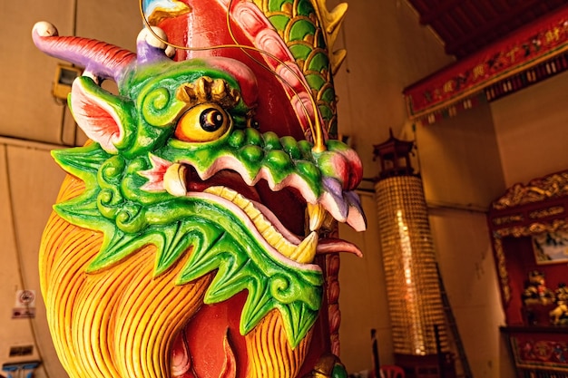 Dragon decoration in Chinese temple Malaysia