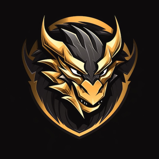 Dragon emblem logo AI generated Image