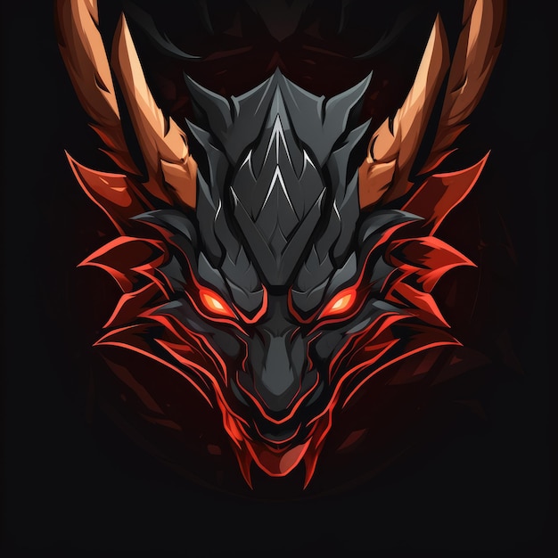 Dragon emblem logo AI generated Image