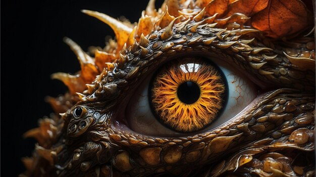 Photo dragon eye macro shot