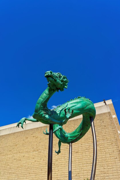 Foto figura del drago nella chinatown di philadelphia, pennsylvania, usa