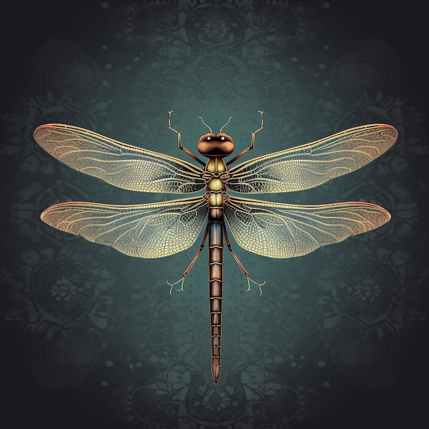 Photo dragon fly photorealistic