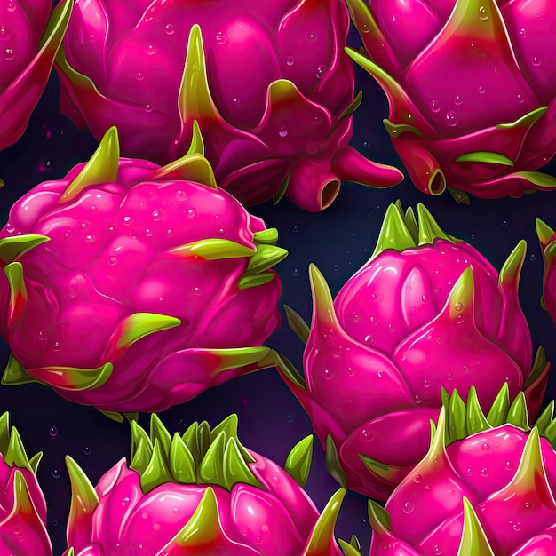 Dragon Fruit als naadloze tegels