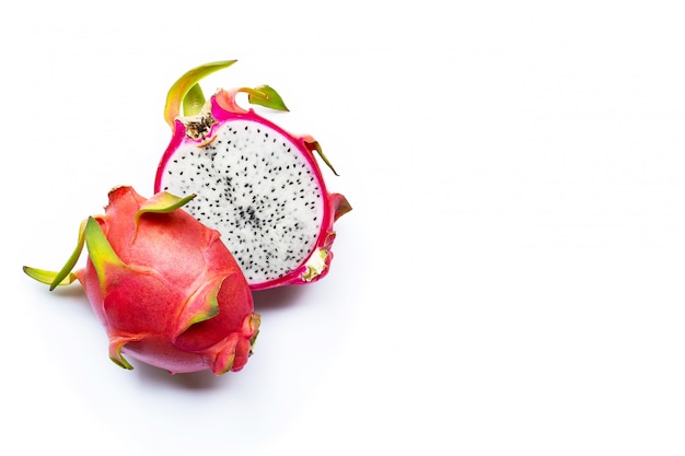 Dragon fruit on a bright background