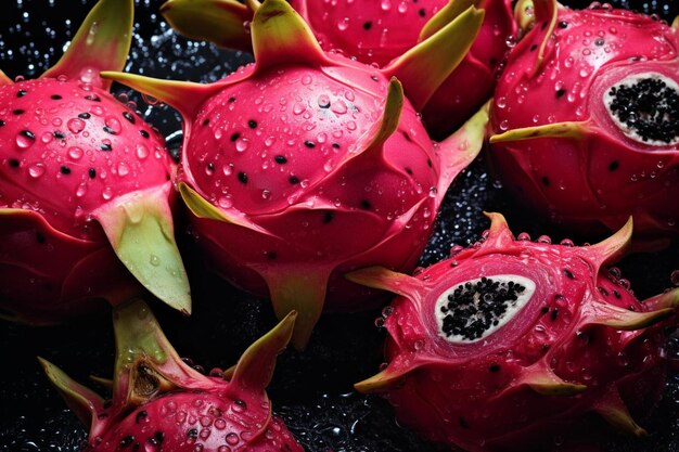 Photo dragon fruit delight vibrant tropical joy dragon fruit image photography