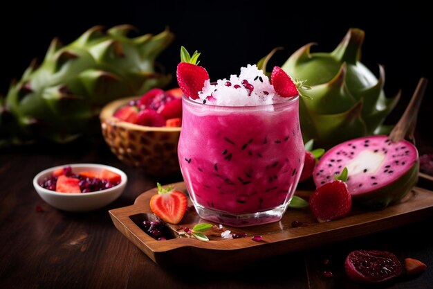 Dragon Fruit Elixir CloseUp Symphony of Vibrant Juice