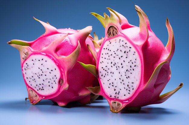 Dragon Fruit Half gesneden onthuld