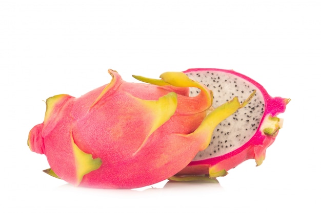 Dragon Fruit isolated against white background