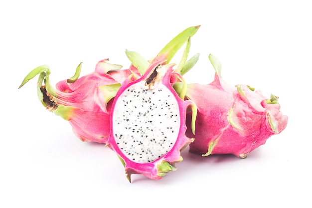 Dragon fruit isolated on white background