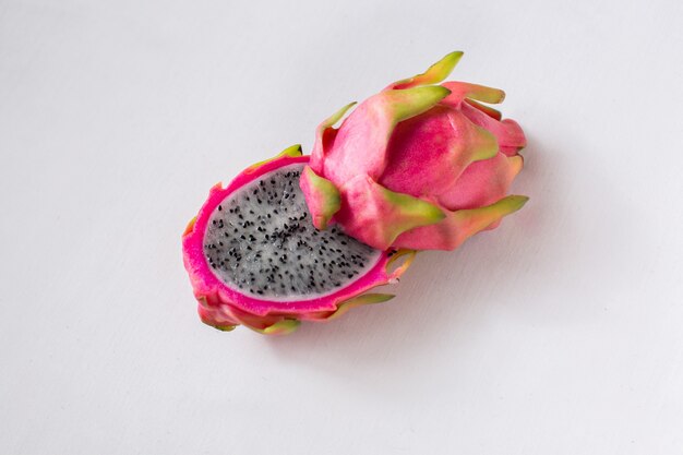 Dragon fruit isolated on white background