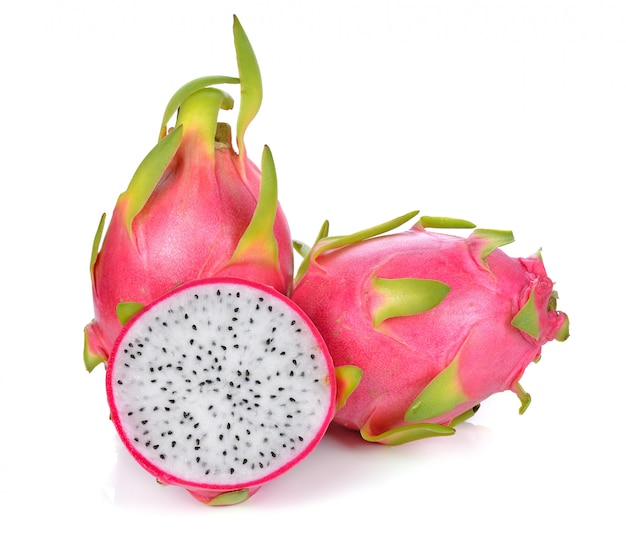 Dragon fruit isolated on white background